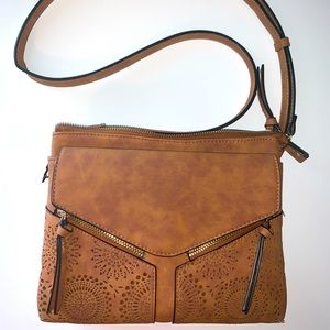 Cognac crossbody purse